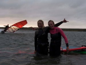 Sailing with Maaike. Her local spot